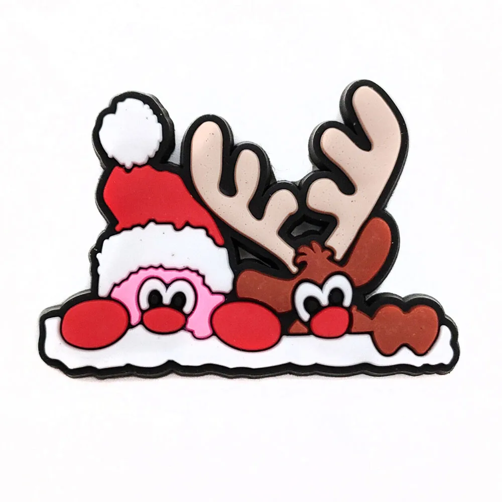 New 1pcs Lovely Christmas Tree Shoe Charms DIY Clog Shoe Aceessorie Fit Sandals Decorate kid X-mas Gifts