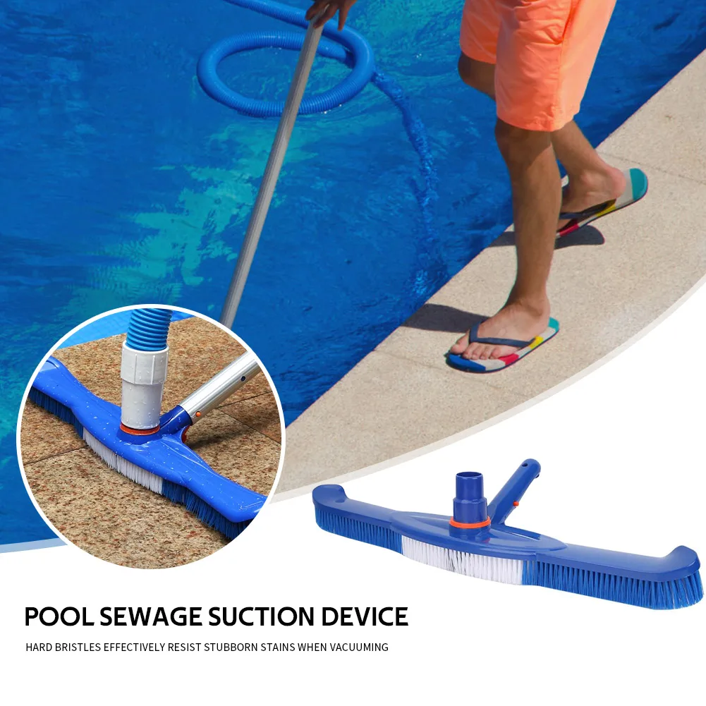 Swimming Pool Cleaner Tool with Swirl Adapter Pool Suction Cleaner 20 Inch Pool Vacuum Head Brush for Home School Pool