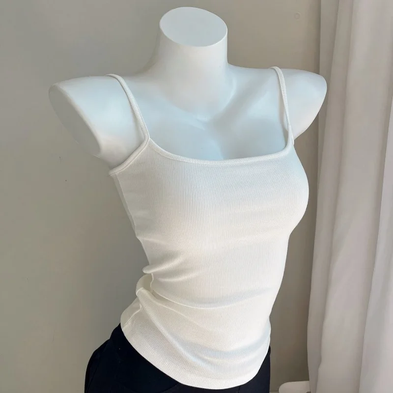 Backless Camis Dames Vintage Zomer Hotsweet Franse stijl Casual Eenvoudig All-match Dames Dagelijks Esthetisch Vakantie Ulzzang Nieuw