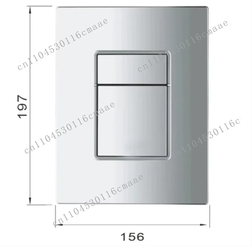 High Quality ABS Dual Flush Button Panel for Bathroom Wall-Hung Concealed Cistern Toilet Flush Valve Control Black Chrome Black