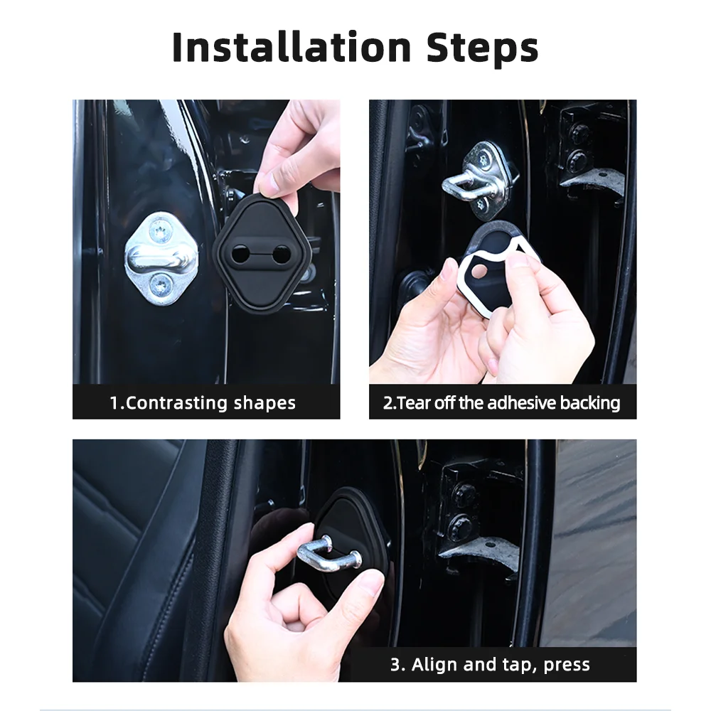 4Pcs Car Silicone Door Lock Buckle Cover Anti-collision For BMW X1 F48 X3 G01 X4 G02 X5 F15 X6 F16 G05 G06 F49 2021 Accessories