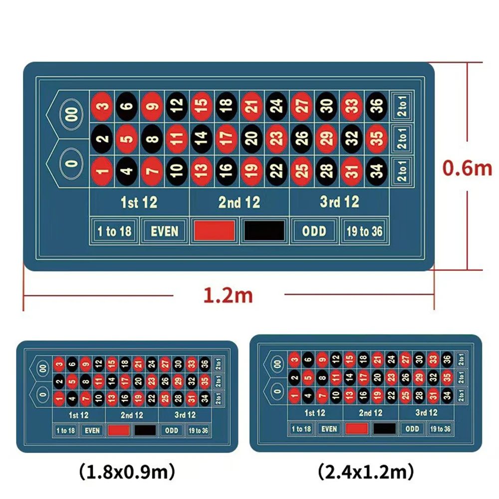 2025 Nuovo tappetino da gioco in gomma per roulette Tappetino da tavolo per giochi di scacchi e carte per accessori per l'intrattenimento delle feste