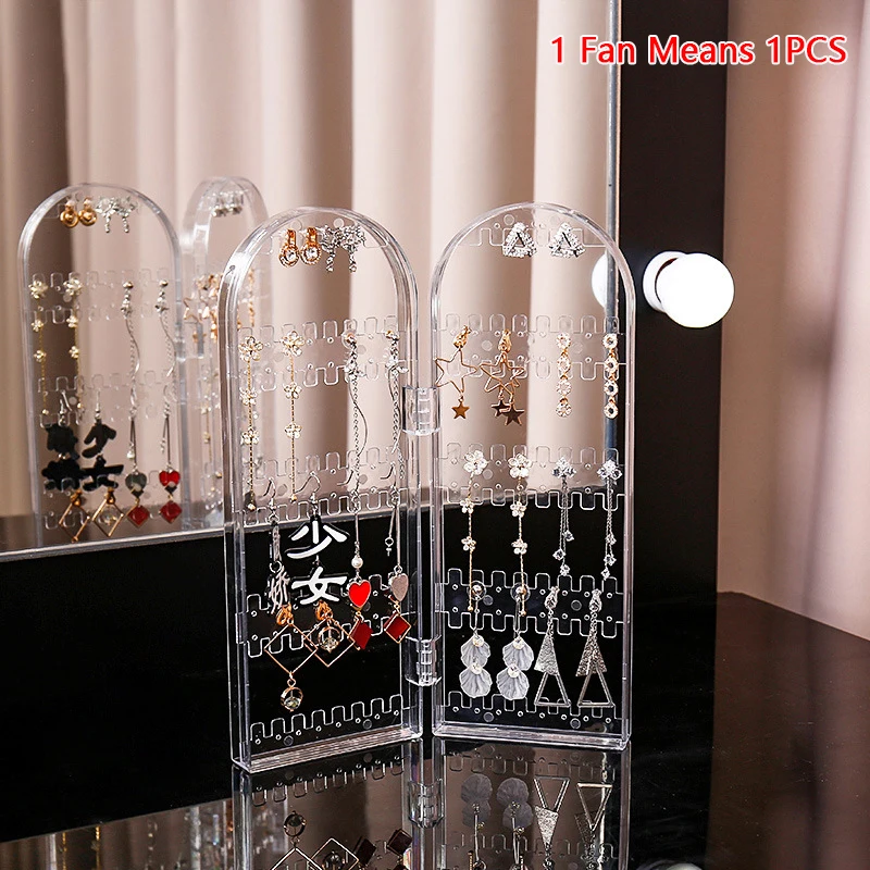 Opvouwbare Oorbellen Studs Display Rack Ketting Sieraden Plank Stand Houder Panelen Scherm Organizer Opbergdoos
