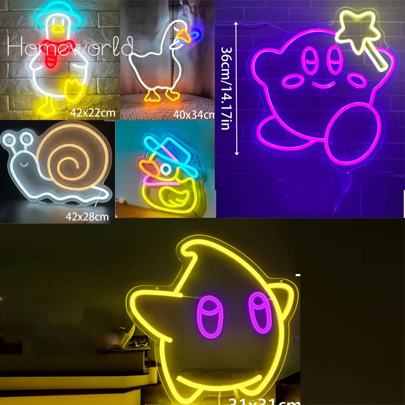 

Cute animais Neon Lights Dimmable LED Signs for Bedroom Wall Light Up Signs for Kids Room Party Decor Birthday Holiday Gift