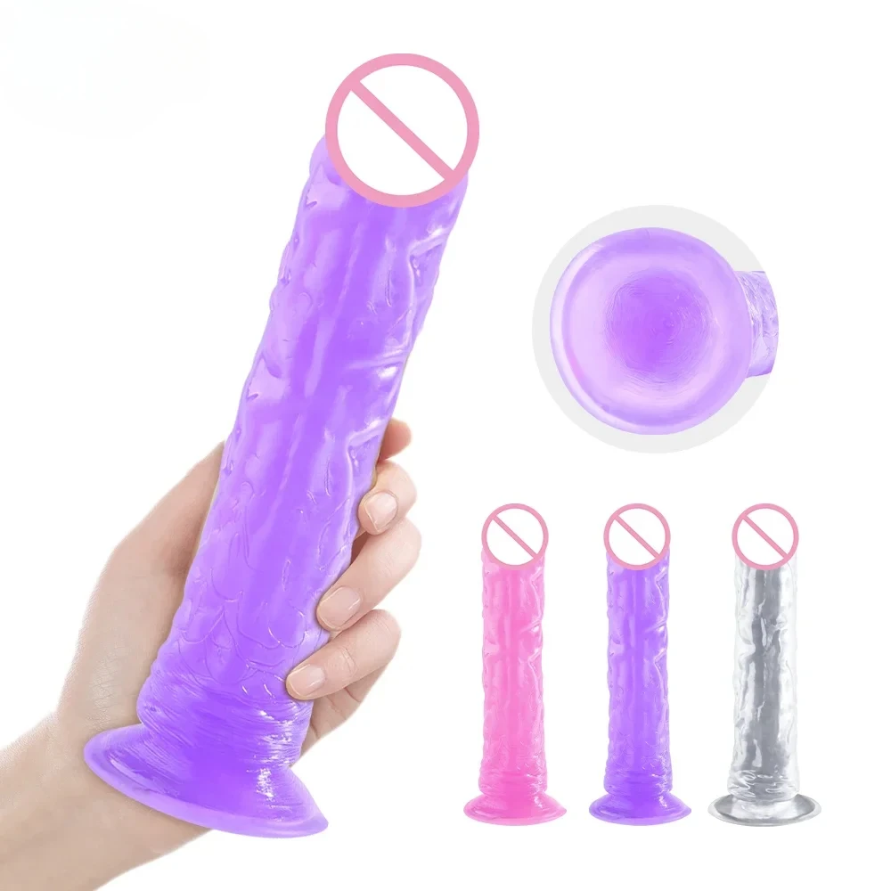 Realistic Dildo With Strong Suction Cup Erotic Jelly Dildo Sex Toys for Woman Artificial Penis G-spot Simulation Anal Butt Plug