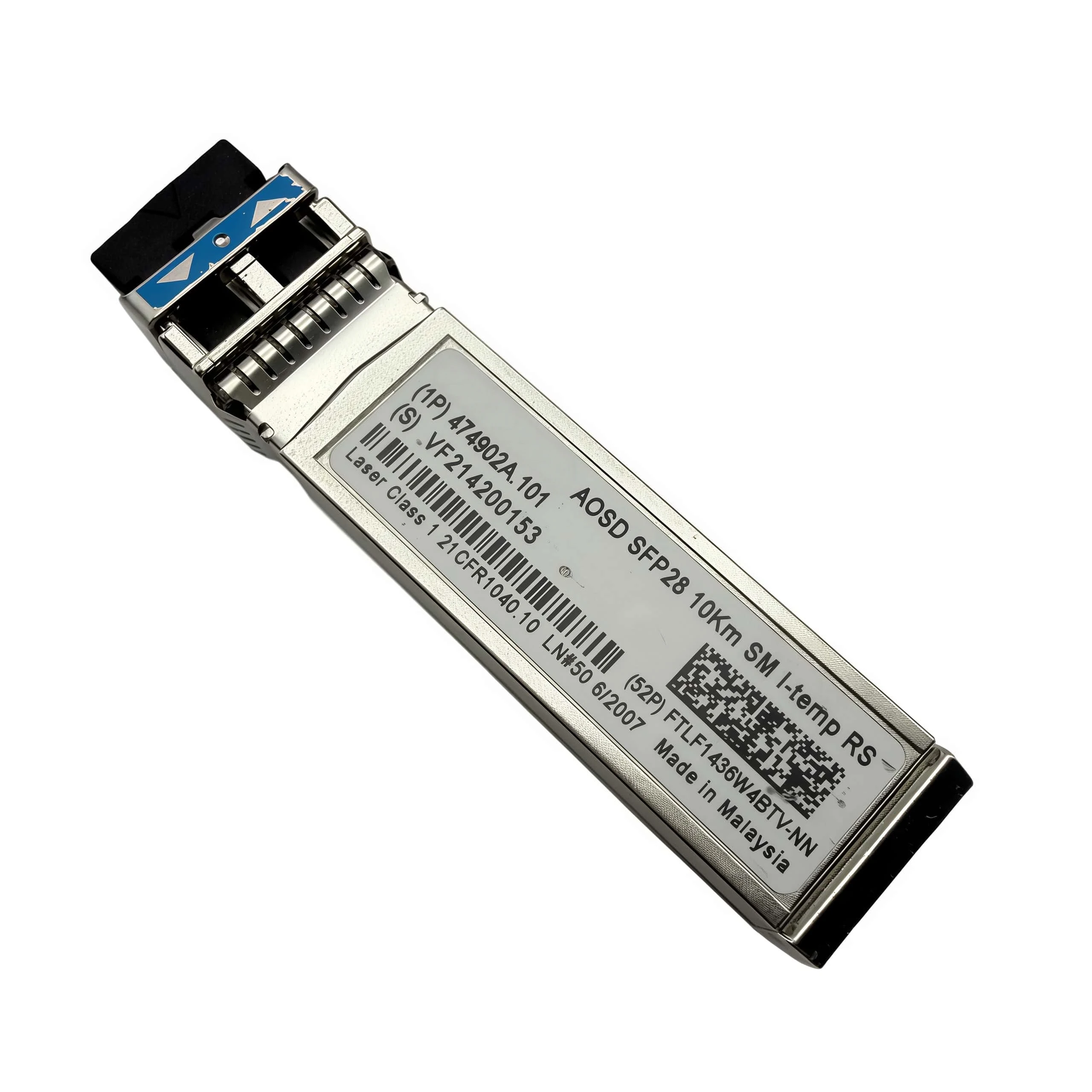 For Nokia Original 474902A.101 FTLF1436W4BTV-NN 10G SFP28 LR Transceiver 1310nm 10km SMF I-Temp Industrial Telecom Optical Modul