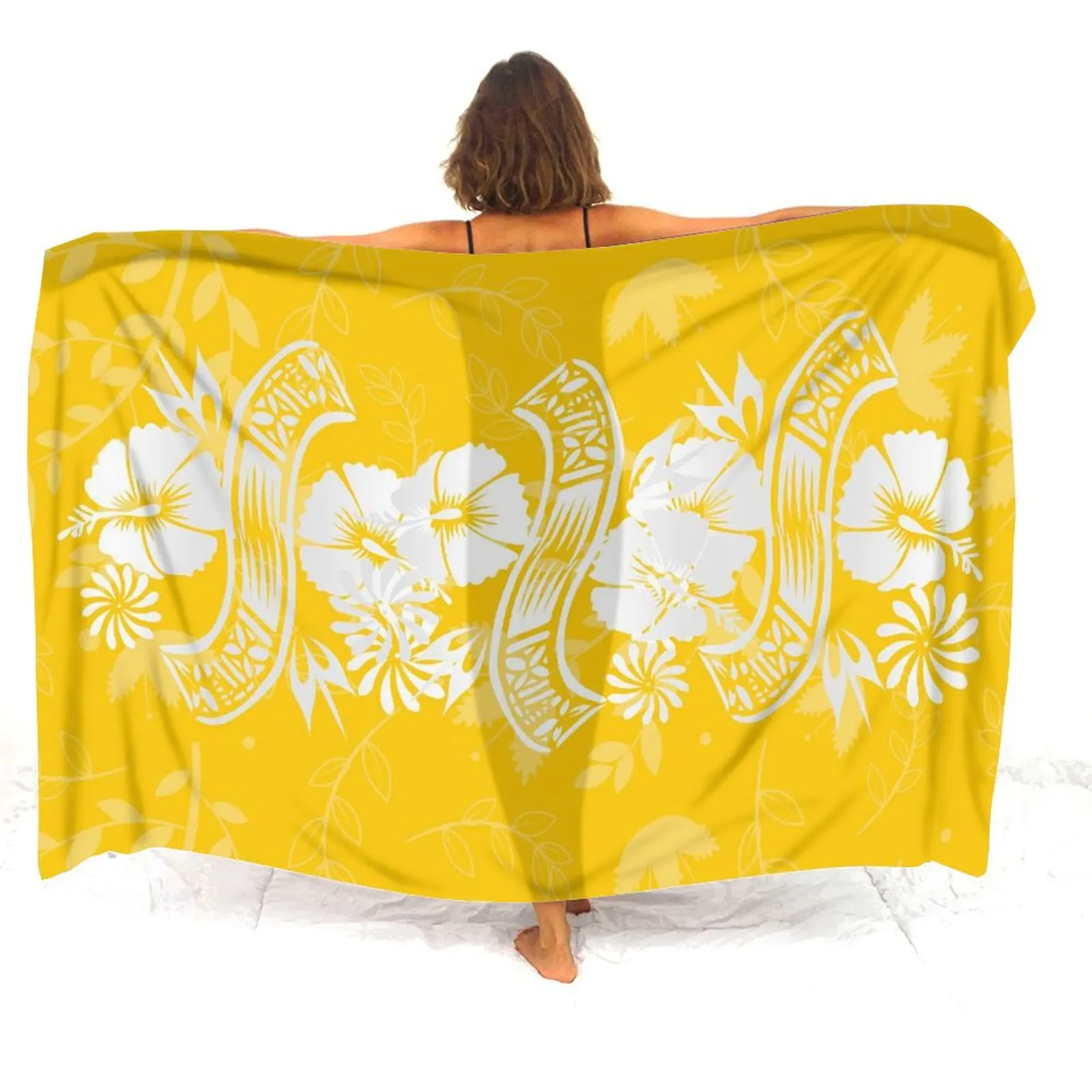 Gonna pareo polinesiana Gonna pareo estiva Protezione solare da spiaggia Scialle pareo Mantello antivento personalizzabile