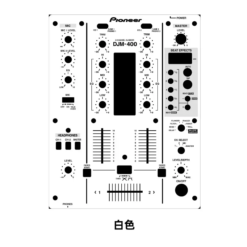 Pioneer DJM-400 Mixer Panel Film Pioneer Colorful Sticker Not An Iron Panel