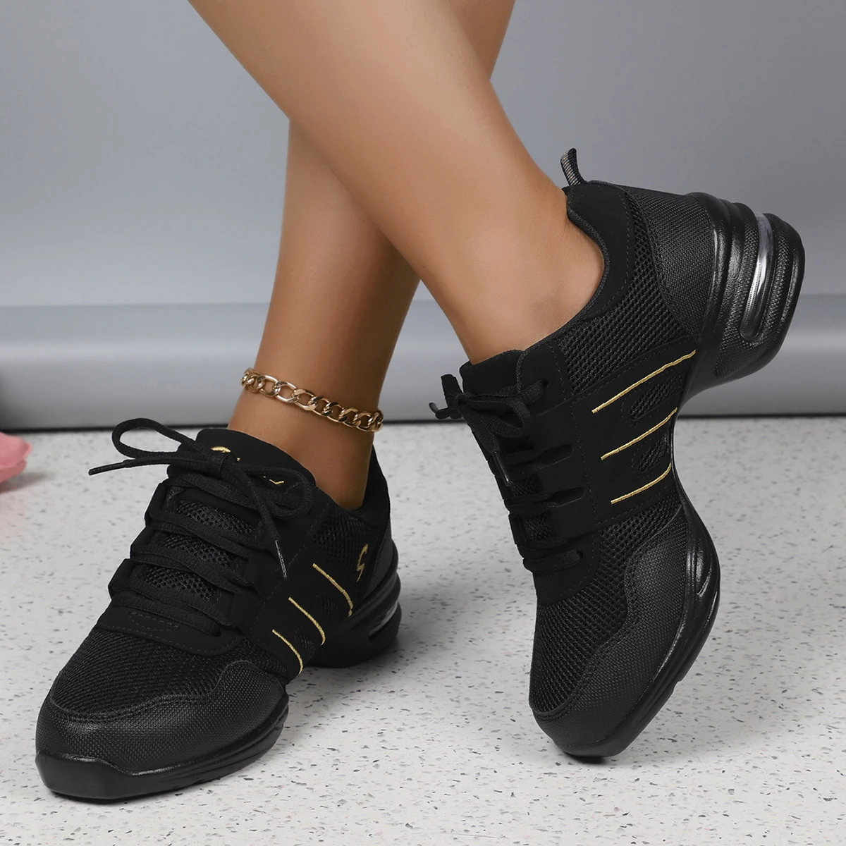 

Women's Low-Heeled Mesh Breathable Dance Shoes, Modern Jazz Dance Shoes