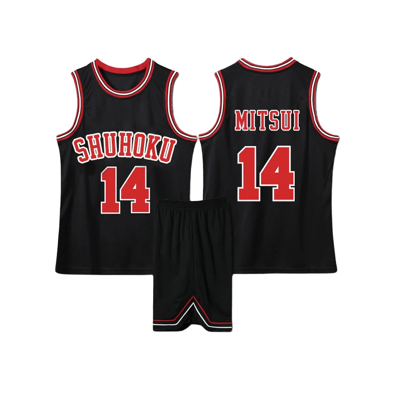 Kaede Rukawa Cosplay Costume, Anime Slam Dunk, Sakuragi Hanampiercplay Jersey, Luminhoku School Basketball Team Jersey