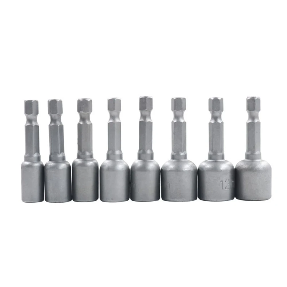 6mm-19mm Impact Socket Magnetic Nut Screwdriver 1/4 Inch Hex Drill Bit Adapter Electric Drill Impact Driver Socket Kit