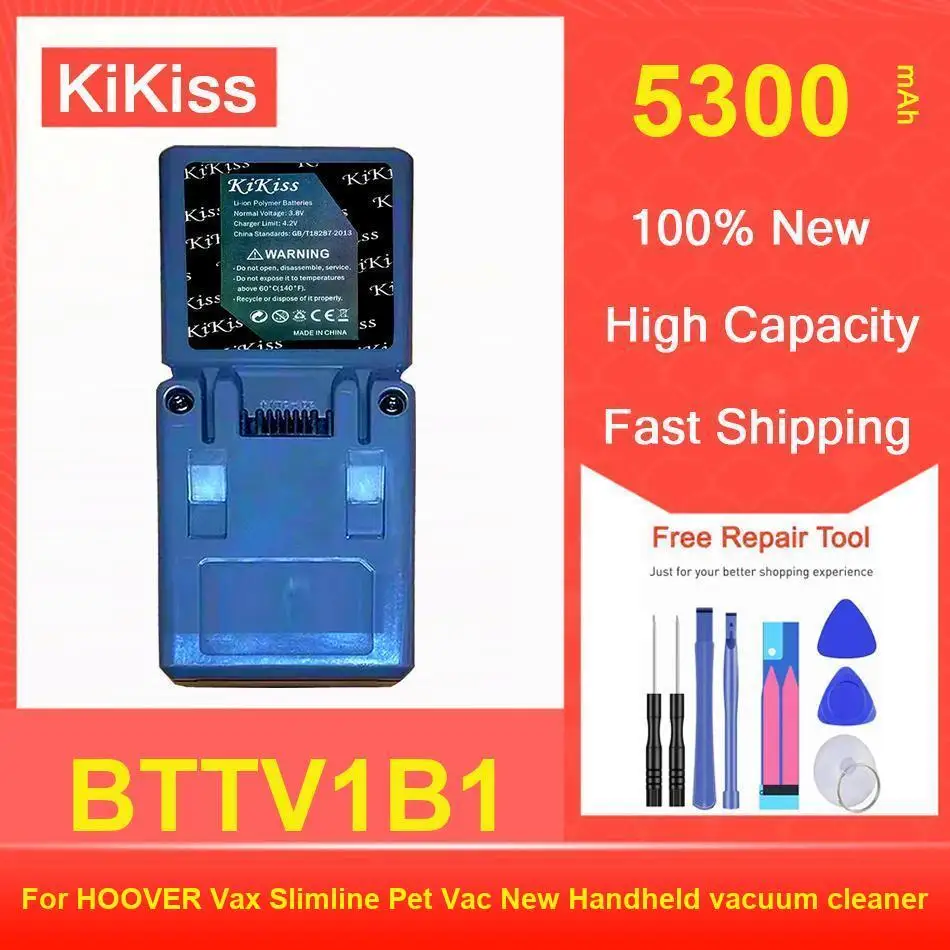 

Kikiss Battery 5300Mah BTTV1B1 For HOOVER Vax Slimline Pet Vac New Handheld Vacuum Cleaner