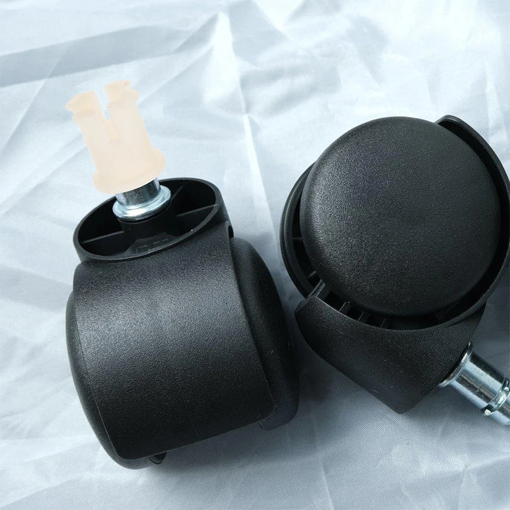 

10pcs Caster Rubber Cap Stem Socket Inserts Chair Accessories Swivel Wheel Sleeves Plastic Sockets Furniture Castor Stem Caster