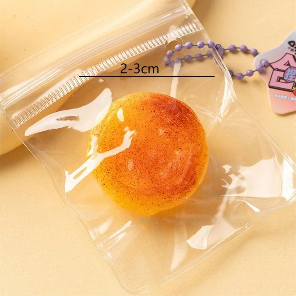 Simulation Bread Keychain Novelty Food Play Slow Rebound Pinch Pendant Funny Creative Waffle Decompression Toy Keyring