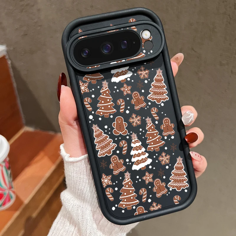 Cartoon Christmas Tree Soft TPU Phone Case For Google Pixel 8 Pro 8A 9 Pro XL 7A Shockproof Silicone Cover For Pixel 9 8 7 Pro
