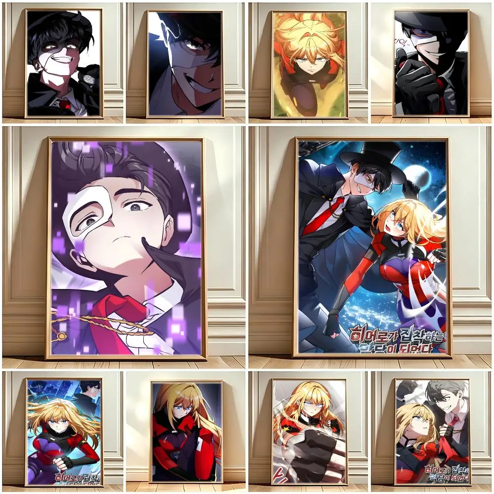 Anime I-I Became the Hero's Favorite Villain Poster Print Painting Home Decor for Bedroom Living Room Hallway