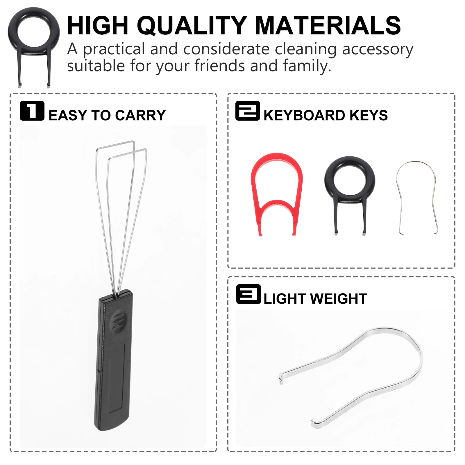 

Mechanical Keyboard Key Puller Keycap Remover Disassembler Maintenance Kit Steel Cleaner Tool For Computer Household Use Durable