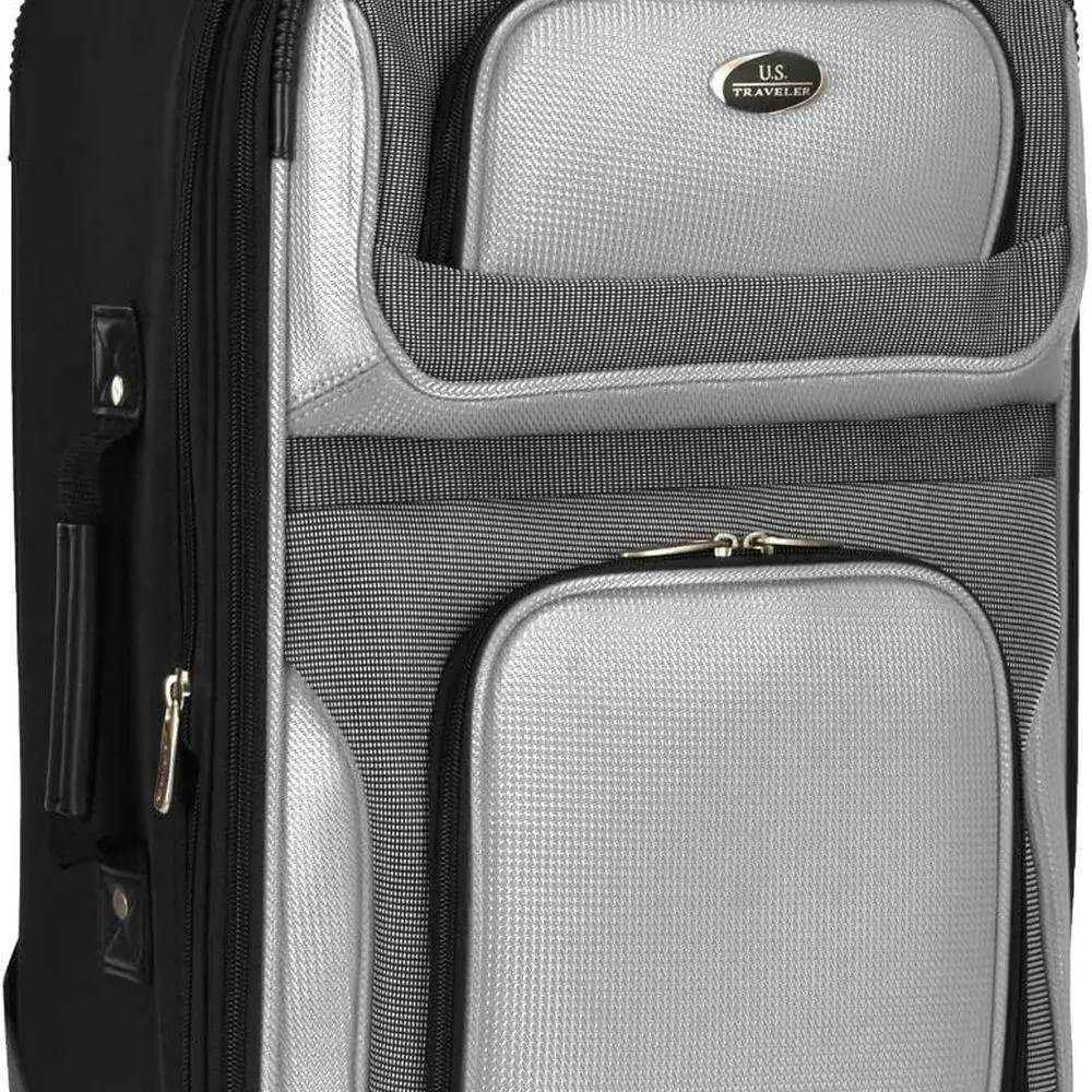 New York Traveler 4-Piece Gray Expandable Luggage Set