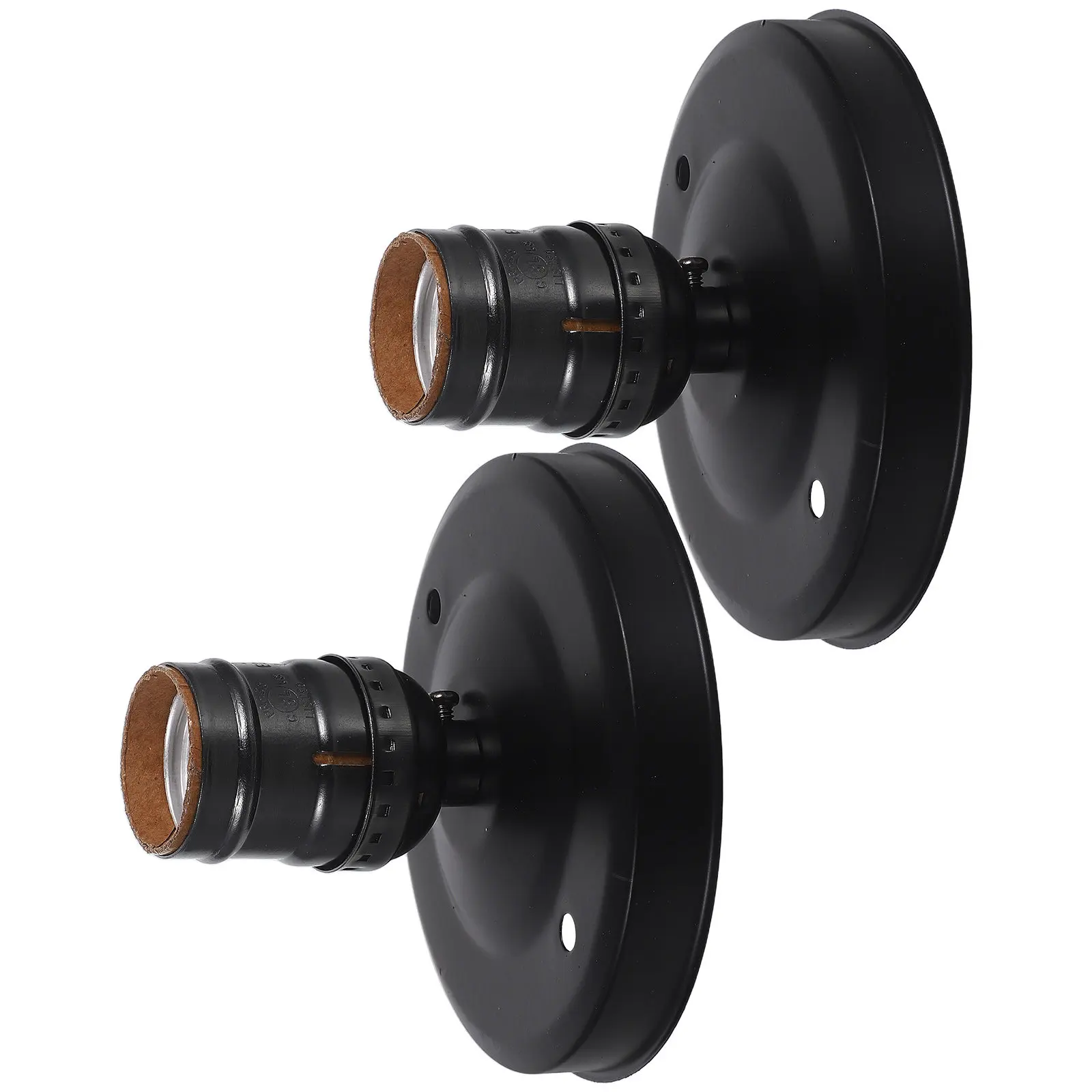 

2Pcs Retro Ceiling Lamp Holder Pearl Black E26 E27 Wall Mounted Light Socket Vintage Industrial Decorative Bulb Base for Bedroom