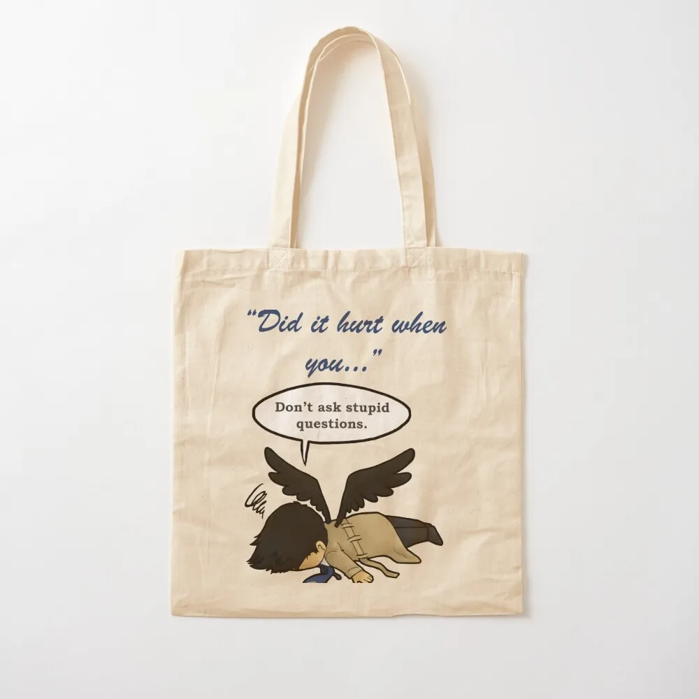 Did it hurt when you fell from Heaven? Tote Bag cute pouch bag Shopping bags tote bag men's Canvas Tote