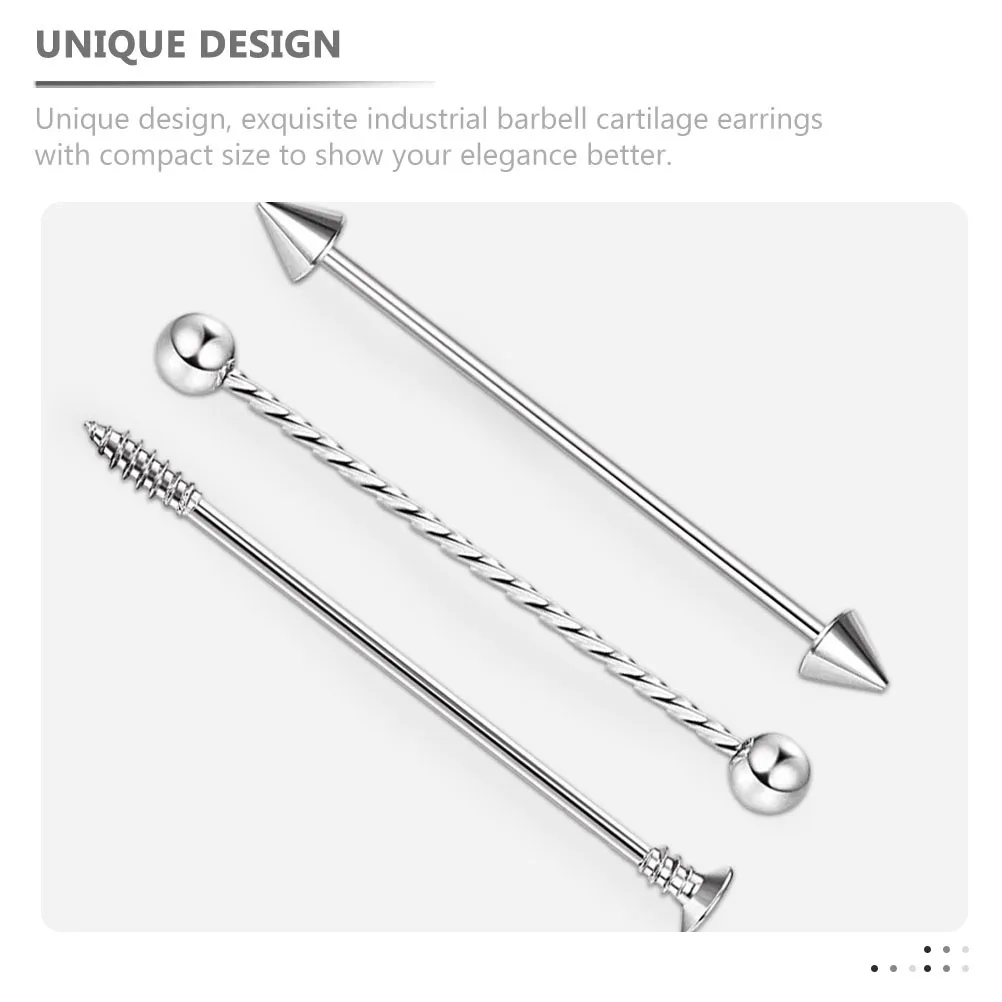 

13 pcs Cartilage Studs Piercing Ear Studs Set Industrial Barbell Earrings For Women Girls Trendy Lightweight Jewelry Gift