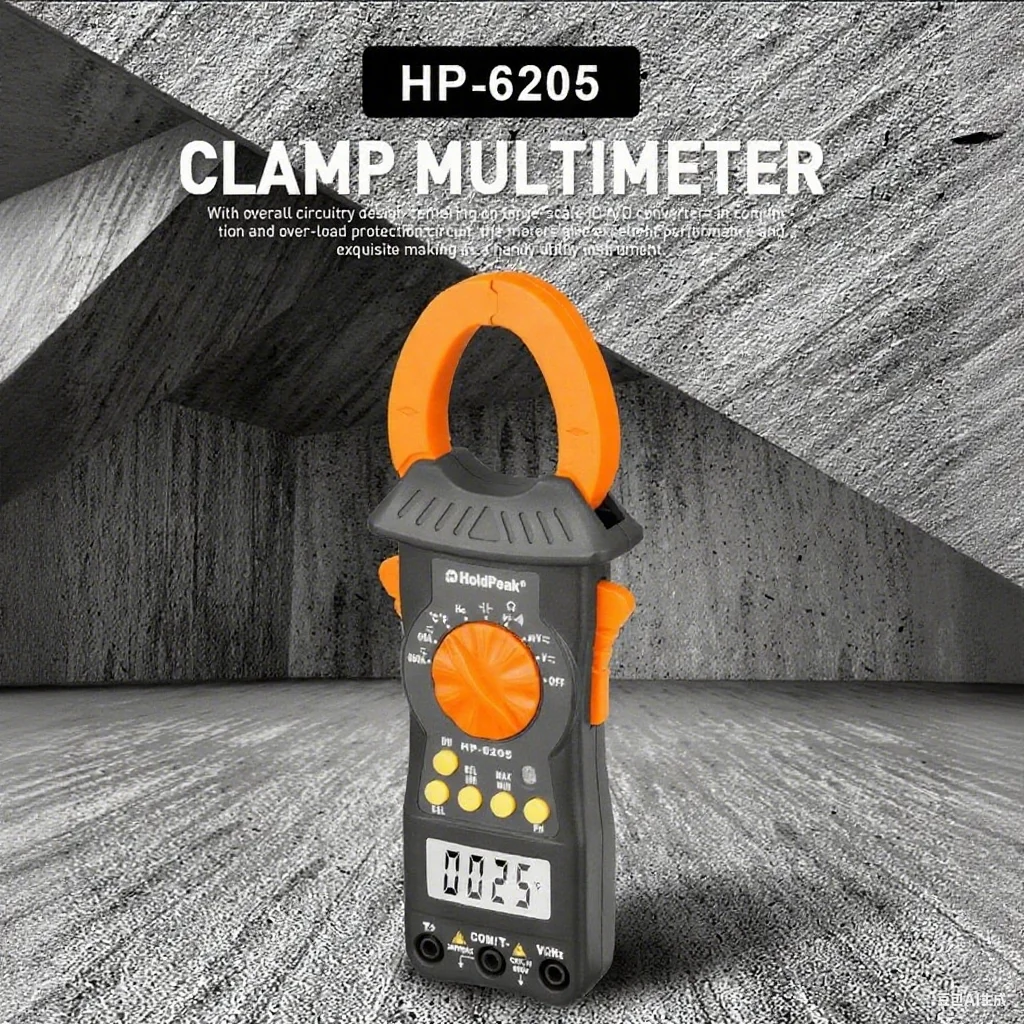 

6000 Counts Double Open Jaw DC/AC True-RMS Clamp Multimeter - Auto Range, Auto Power Off, LCD Backlight, 38mm Clamp Opening