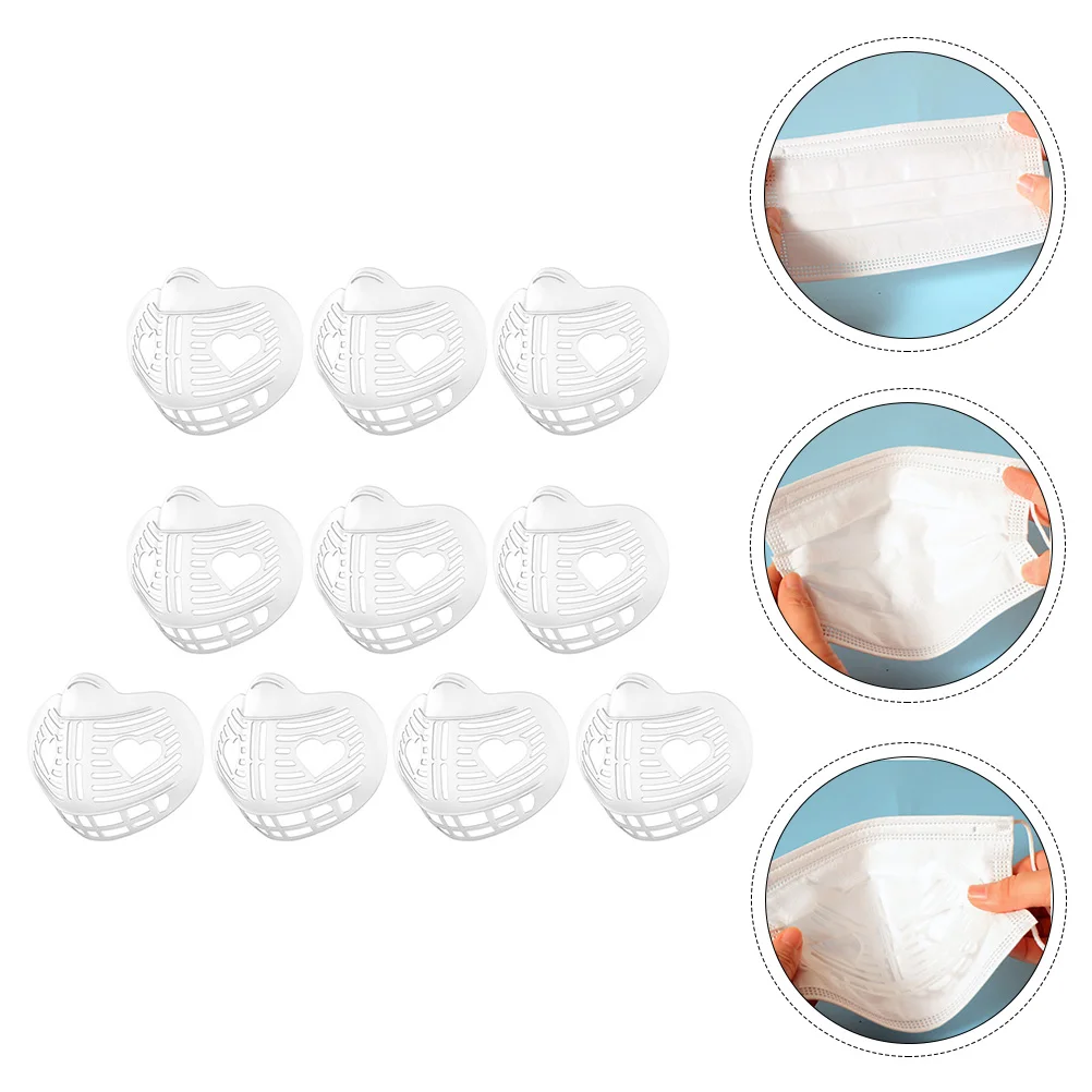 

10 pcs 3D Bracket Reusable Pe Face Mask Support Lipstick Protection Stand Breathable Mask Inner Holder Summer Use