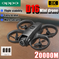 OPPO D16 Drone HD Dual Camera 8K Profesional Aerial 3 Battery Brushless Motor Optical Flow GPS Positioning Avoidance Drone
