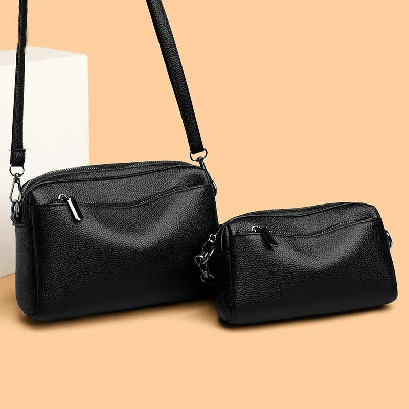 여성용 PU 가죽 숄더백 핸드백 패션 크로스백 빈티지 언더암백 스퀘어 새첼 여성 가방