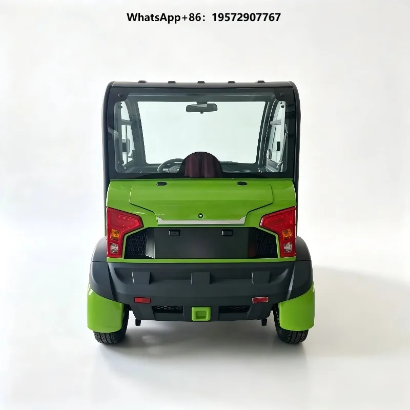 2 Seats Enclosed Electric Golf Cart with Air Conditioner Turf Tires for Golf Courses, Hotels and Resort Transportation