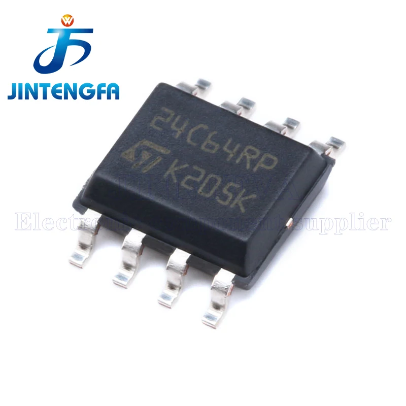 20PCS M24C64-RMN6TP 24C64RP SOP-8 M24C64 M24C64-R SMD 64-Kbit Serial I2C Bus EEPROM IC