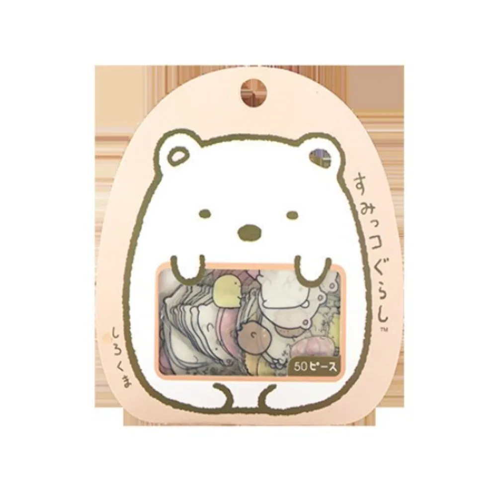 PVC Cartoon Kawaii Pvc Stickers Decoration DIY Lovely Cat Bear Sticker for Diary Transparent Good Adhesion