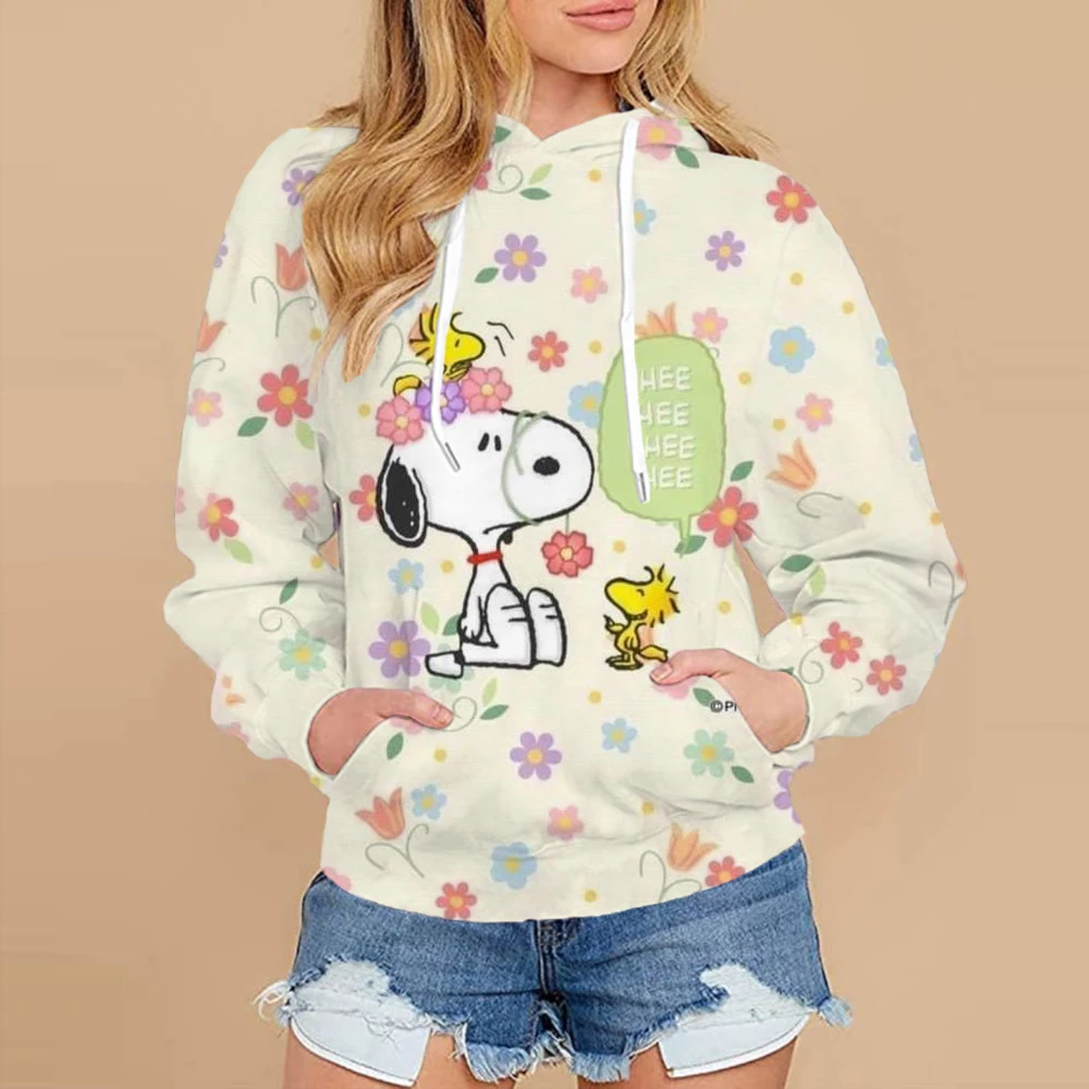 Autumn and Winter Hot-selling Disney Snoopy Sweater 3D Printing Adult Women\'s Spring and Autumn New Hoodie Street Casual Jumper