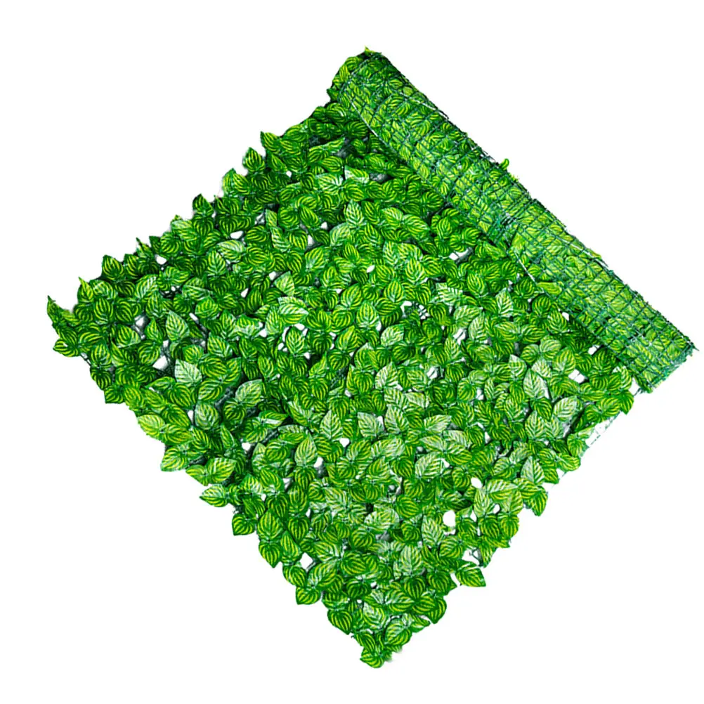 

Green Plastic Fence Decor Artificial Leaves Hedge Lawn Wall Cover Large Size Long Lasting Use Simulation Plant nament Garden