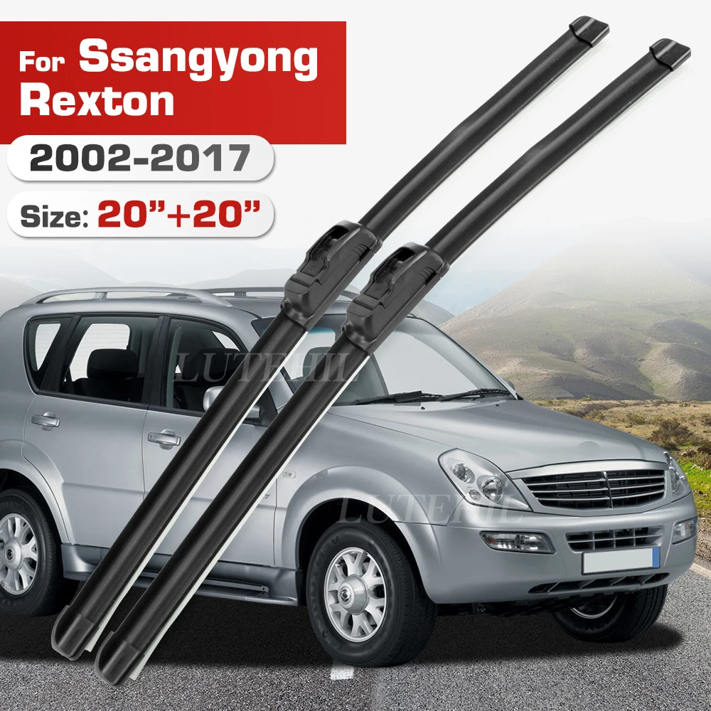 Wischer Für Ssangyong Rexton MK1 2002-2017 2003 2004 2005 2006 2007 Front Klingen Windschutzscheibe Windschutz fenster Pinsel 20 "+ 20"