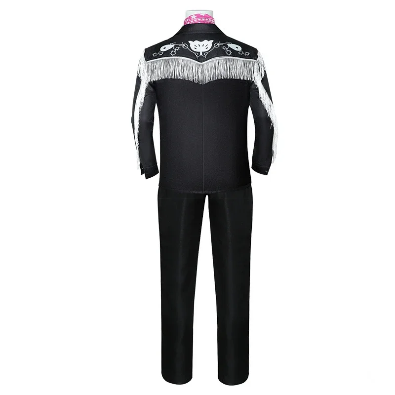 ชุดยูนิฟอร์มคาวบอยกางเกงลาย Ken ชุดคอสเพลย์ผู้หญิง Ryan Gosling ชุดยูนิฟอร์มสีชมพูสำหรับผู้ชายงานปาร์ตี้ฮาโลวีน