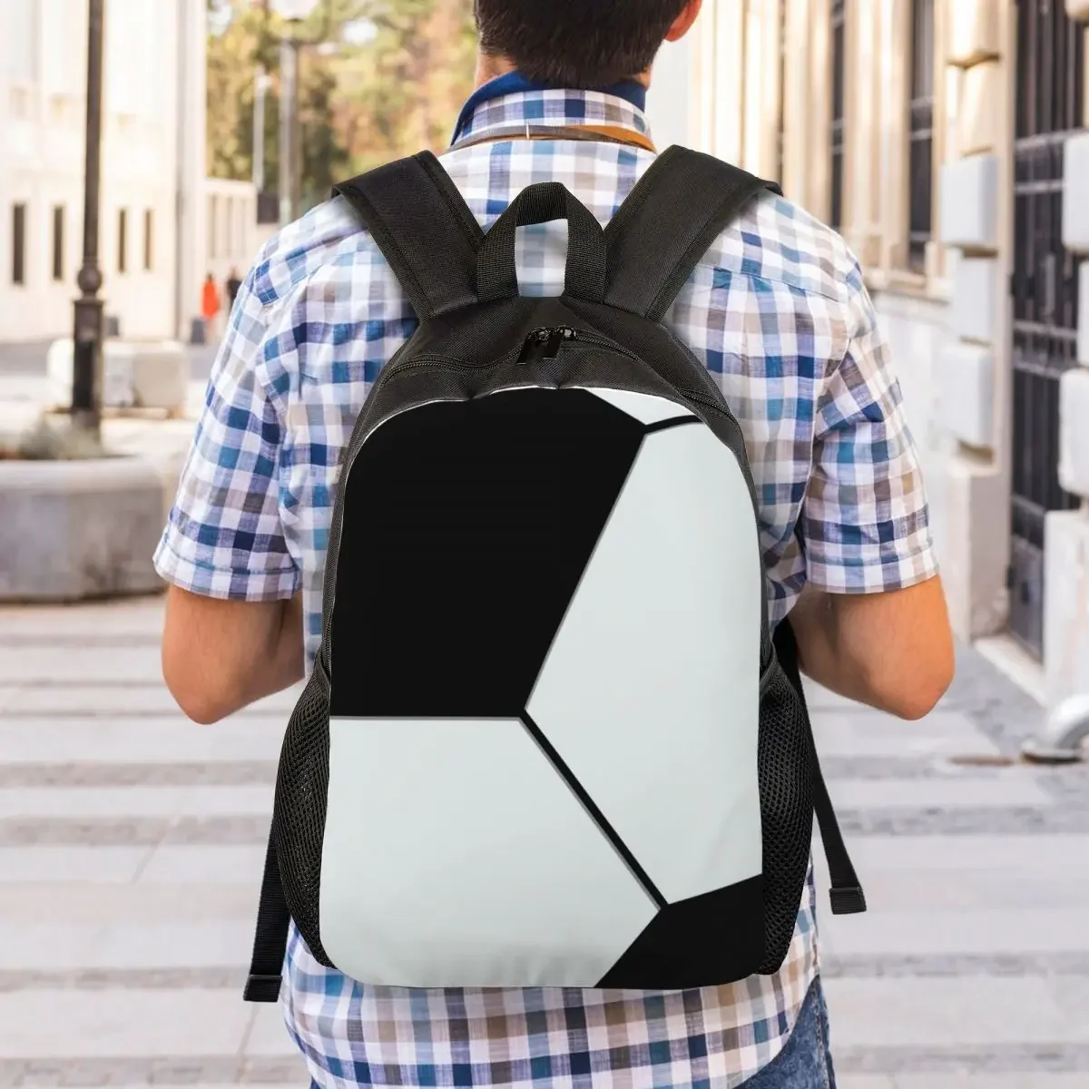 Custom Football Field Travel Backpack Men Women School Laptop Bookbag Sports Lover Soccer Balls College Student Daypack Bags