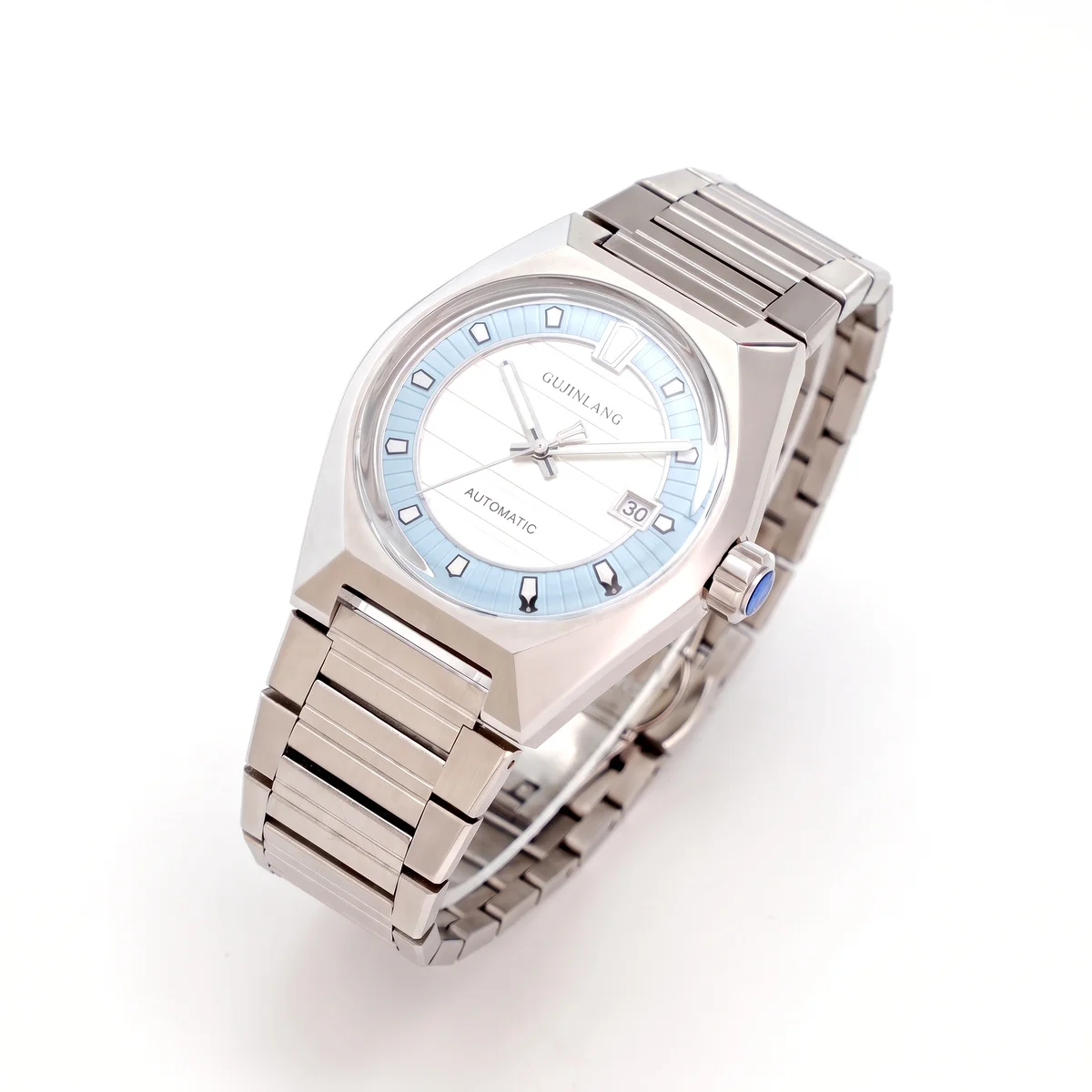 GUJINLANG 40mm Vintage Automatic Mechanical Men's Watch — with Japan NH35 or China PT5000 — 316L Steel, Domed Mineral, 5ATM
