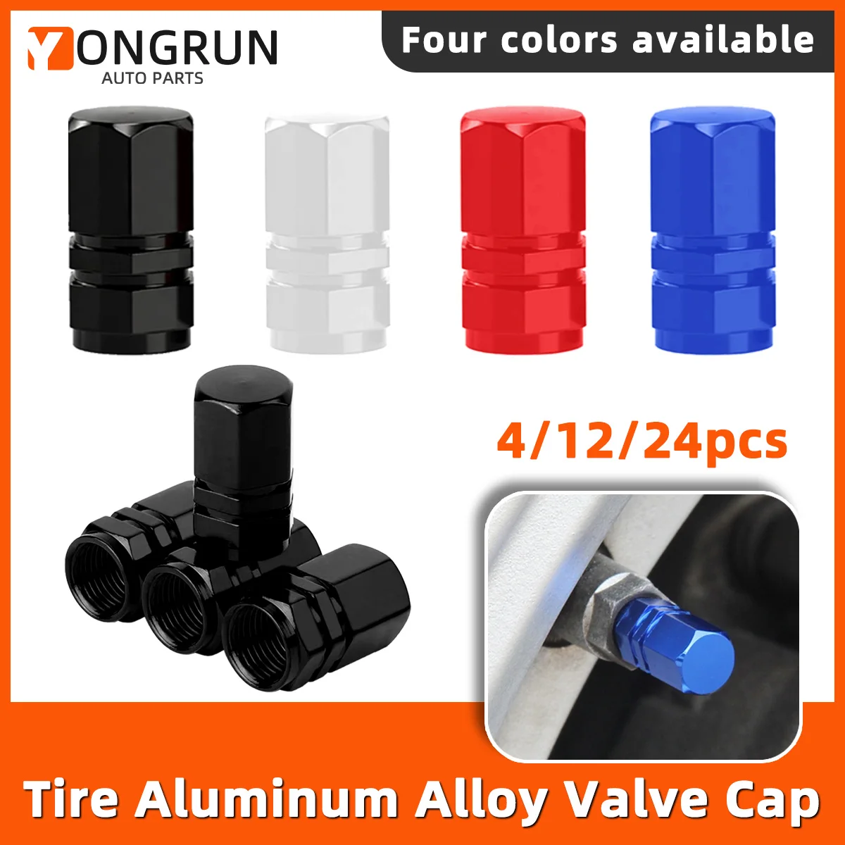 AliExpress pinmoap YONGRUN 4pcs Aluminum Alloy Car Tire Nozzle Cap Dustproof And Waterproof Wheel Hub Nozzle Protection Car Bicycle Motorcycle