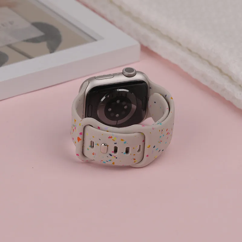 Силиконовые ремешки для Apple Watch Band Ultra 2 49 мм 42 мм 46 мм 45 мм 44 мм 40 38 41 мм Спортивный браслет correa iWatch10 9 8 7 6 5 4 3 SE