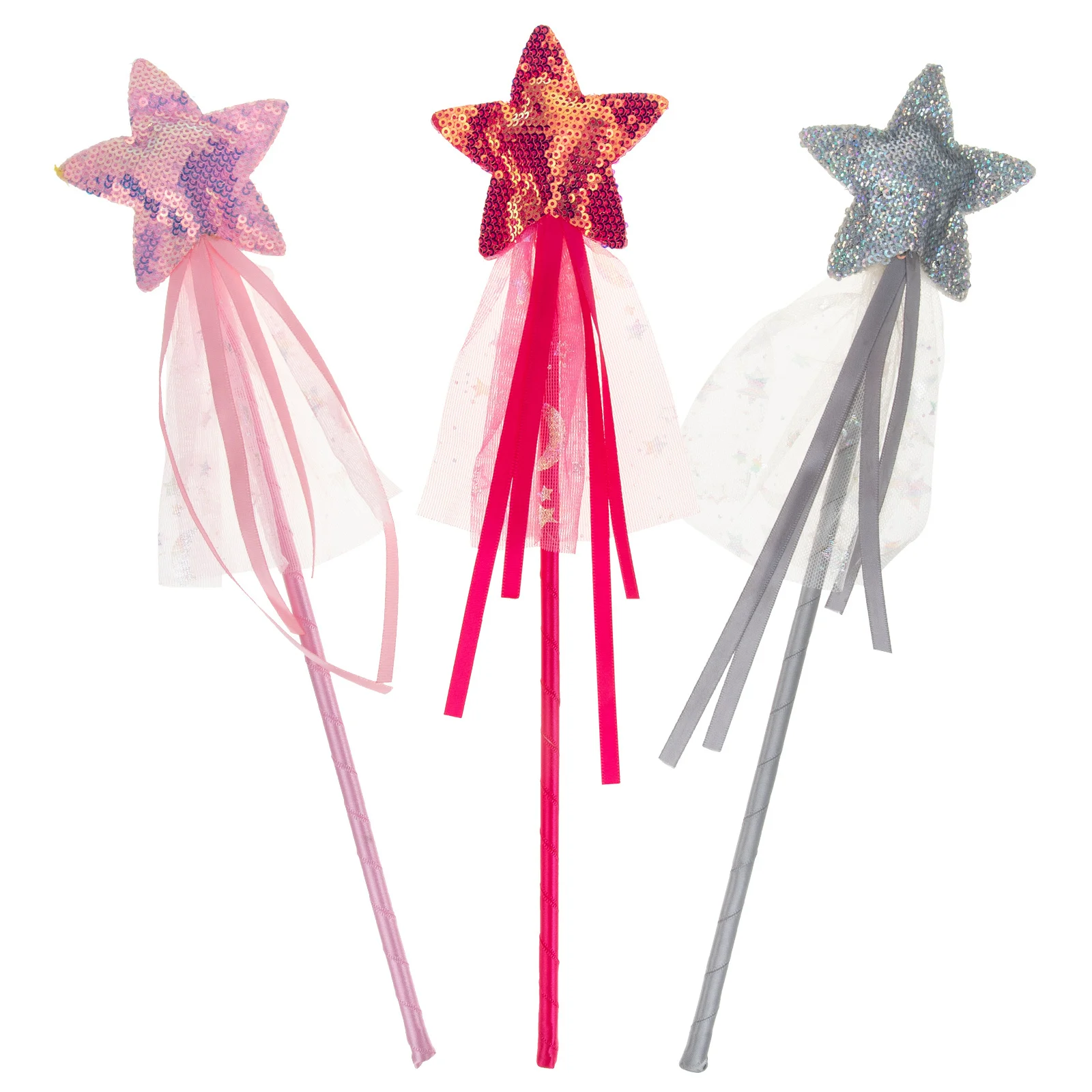 3 stuks glanzende fee toverstaf ster stok feestartikelen cosplay prop kinderen meisje podium kinderen feestartikelen meisje fee stok