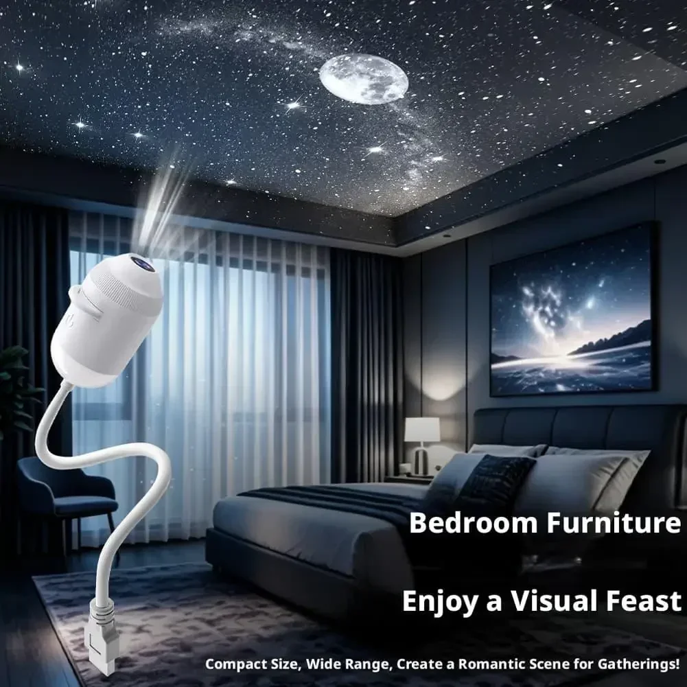 USB-Sternenhimmel-Projektor, einstellbare Winkel-Auto-Ambientebeleuchtung, dekorative Beleuchtung für Schlafzimmer, Wohnzimmer und Fahrzeuginnenräume. – Detail 6