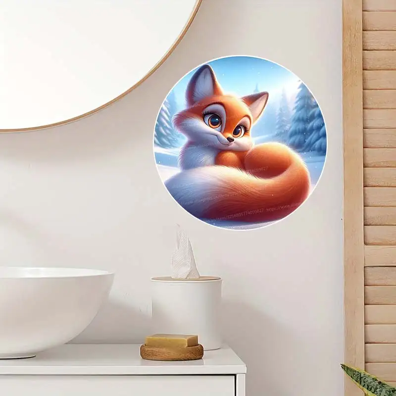 Cute Fox Wall Sticker Baby Kids Room Decoration Mural Self-adhesive Bedroom Home Wallpaper Nursery Decor Decals M1131