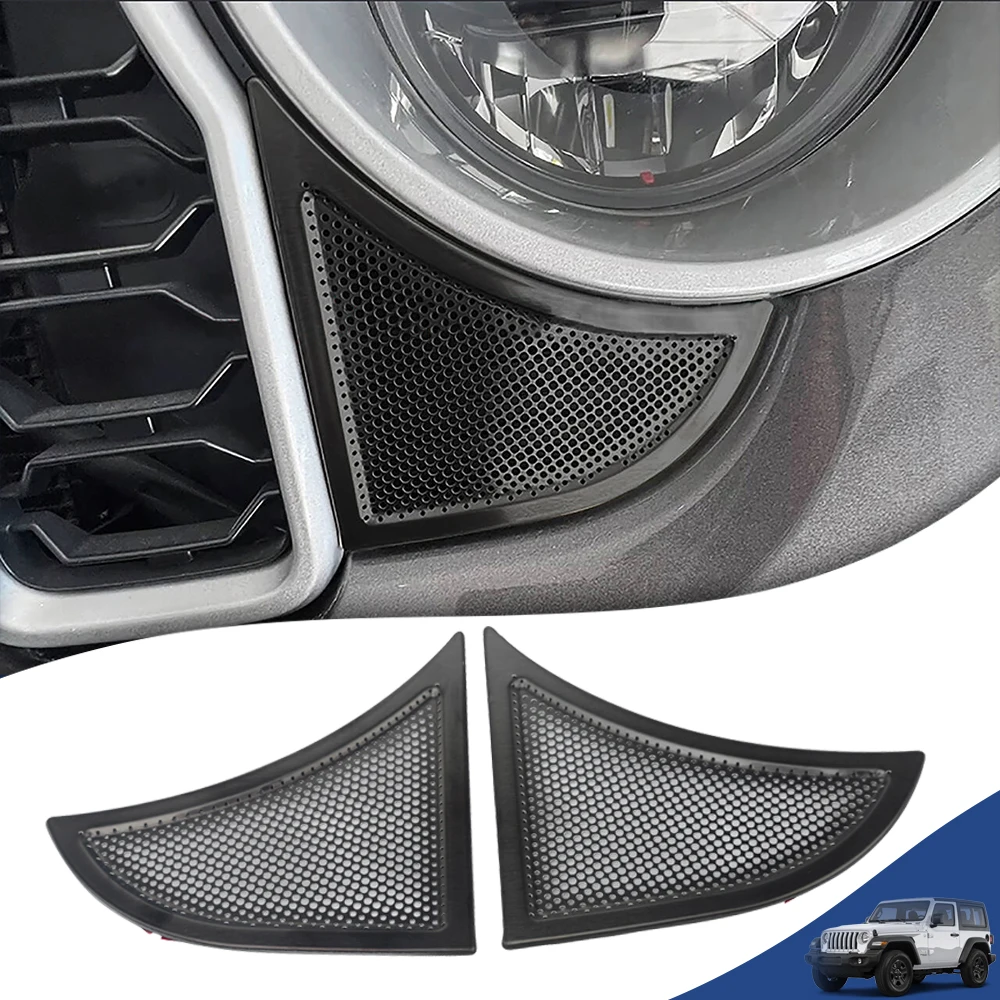 

Car Side Front Bumper Dust Protection Cover Anti-mosquito Mesh Net for Jeep Wrangler JL 2024+ Auto Exterior Accessories 2PCS