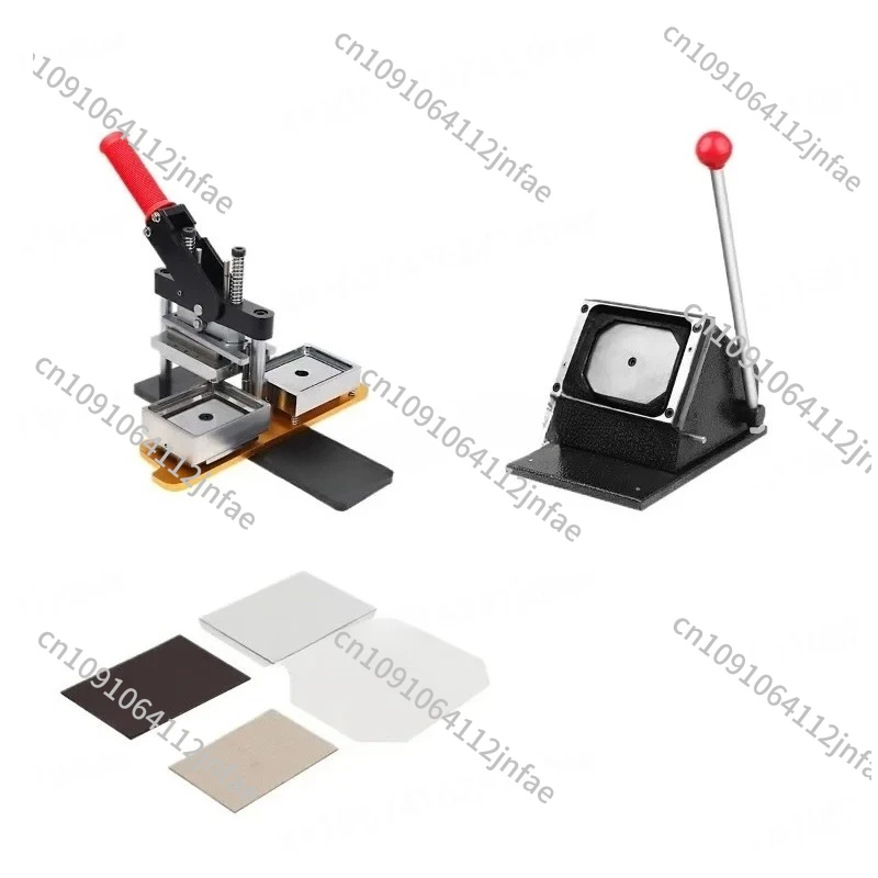 

65x90mm Rectangular Badge Maker Kit with Mold, Stand, Cutter & 1000 Fridge Magnets – Professional Badge Printing Machine