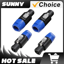 4pcs Speakon to 1/4 Adapter Hocauvion Speakon Male to 1/4