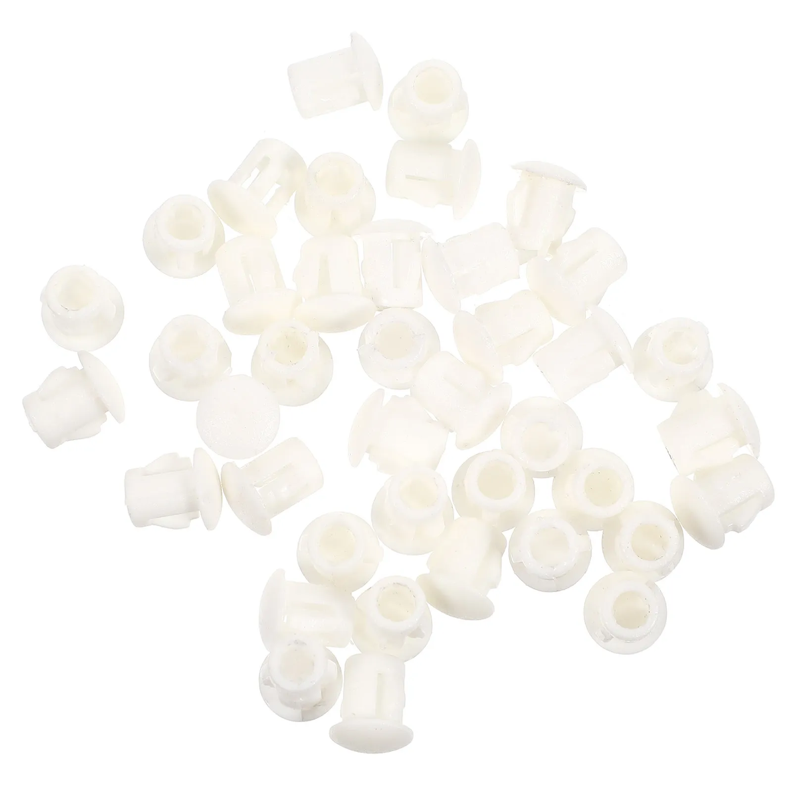 100Pcs High Strength Nylon Round Snap-in Type Locking Hole Covers for Furniture Cable Organization and Redundant Hole Filling