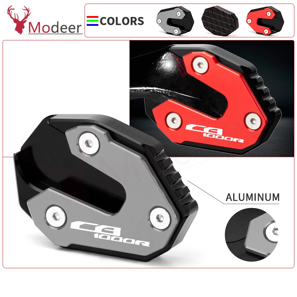 Side stand enlarger for honda cb1000r cb 1000r 2019 2020 2021 2022 motorcycle accessories kickstand extension plate pad parts