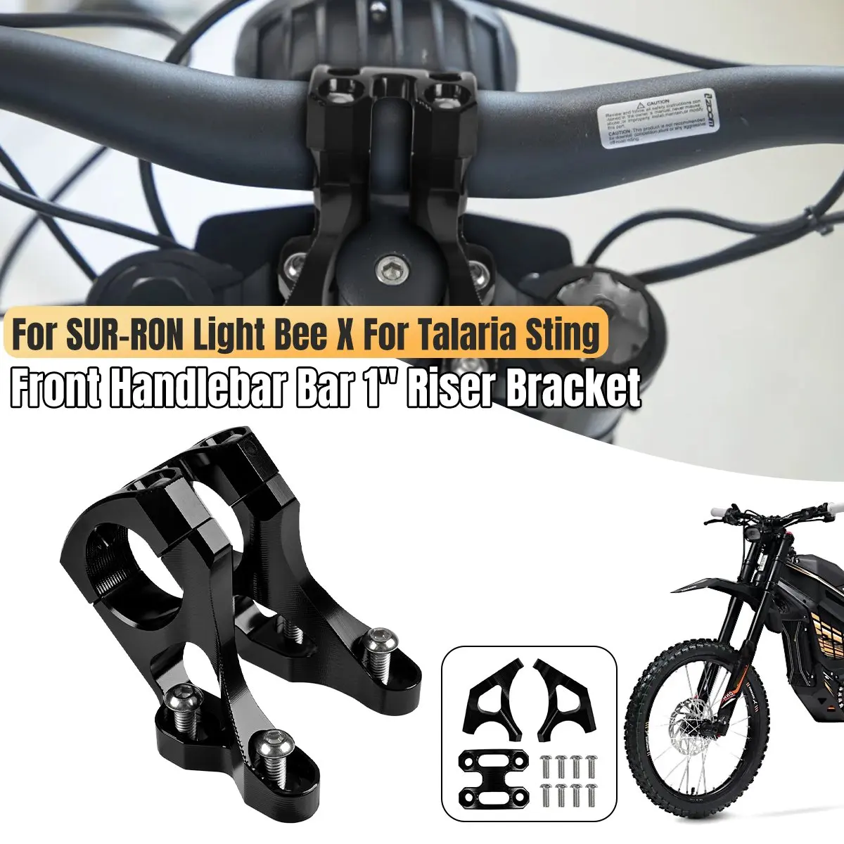 

Передний руль для мотокросса, 1 дюйм, зажим для кронштейна с ЧПУ, алюминиевый сплав для SUR-RON Light Bee X Talaria Sting Dirt Bik