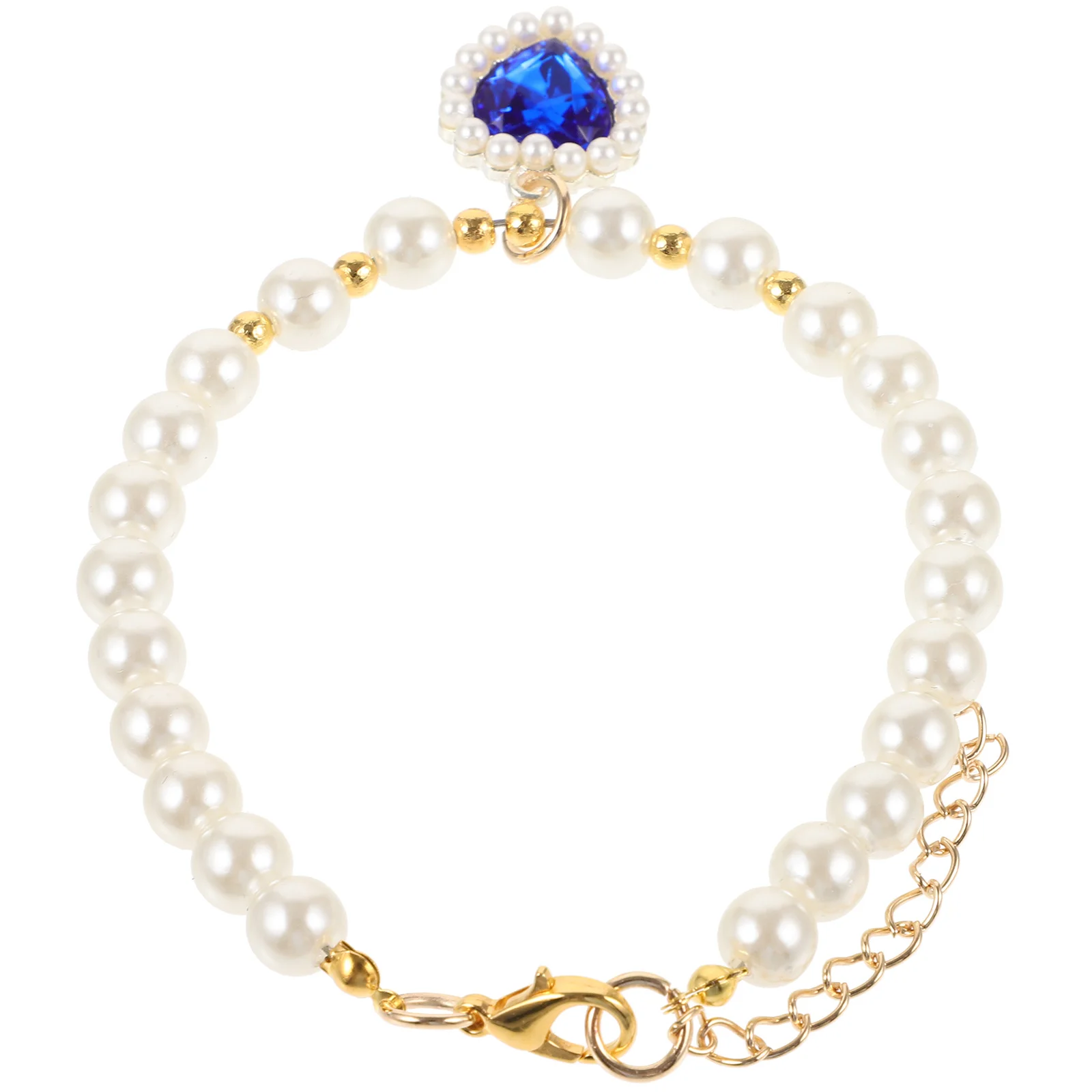 

Adjustable Pet Collar with Pearls and Gems for Cats and Small Dogs Stylish Festival Accessory Adorable Cat Necklace Decorative